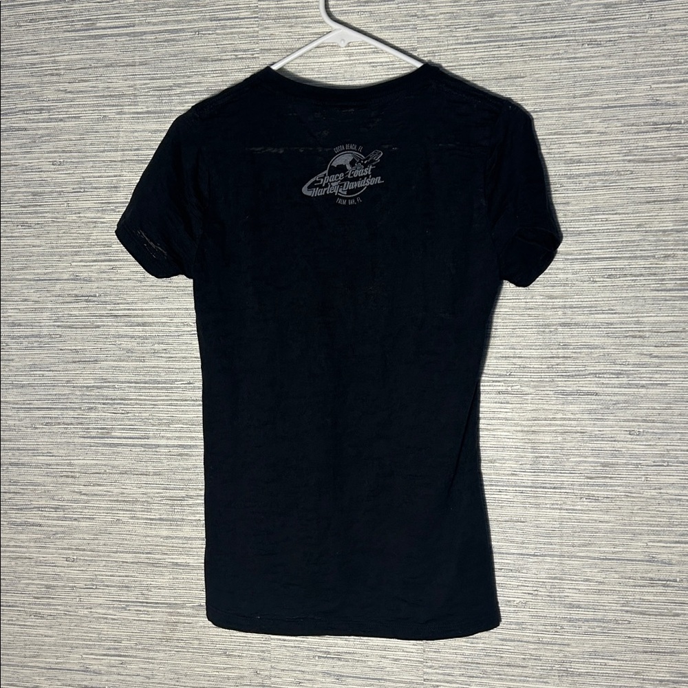 Harley-Davidson Cocoa Beach FL Black Graphic V-Neck L Ride the Legend (188) - Picture 6 of 6